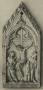 Gabled panel (fragment of a diptych or polyptych; wing, right), 1 register, 1 arch across (Front)