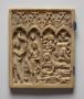 Wing, left (fragment of a diptych), 2 registers, 4 arches across (frise d'arcatures; colonnette) (Front)
