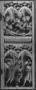Triptych, 2 registers, 2 arches across (wings) and 4 arches across (centre panel) (frise d'arcatures) (Wing, right)