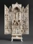 Gabled polyptych, 2 registers, with arches (tabernacle; colonnettes; frise d'arcatures) (Front, open)