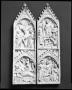 Gabled diptych, 2 registers, 1 arch across (Front)