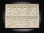 Panels (fragments of a diptych), 2 registers, 9 arches across (frise d'arcatures; colonnettes) (Front)
