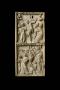 Wing, left (part of a diptych), 2 registers, bands of rosettes (décor de roses) (Front)