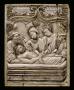 27 panels (fragments of a box with a pitched lid), 1 register, 1 ogee arch across (Front)