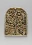 Rounded-top panel (probably once part of a pax), 1 register (baiser de paix) (Front)