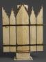 Gabled polyptych, bands of rosettes (tabernacle; colonnettes; frise d'arcatures; décor de roses) (Back)