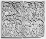Diptych, 2 registers, with quatrefoils (quatre-feuilles) (Front)