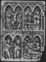 Wing, left (fragment of a diptych), 2 registers, 4 arches across (frise d'arcatures, colonnettes) (Front)