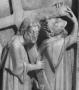 Wings, right and left (fragments of a triptych), 2 registers, 1 arch across (Detail)