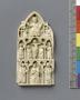 Trilobed centre panel (fragment of a triptych), 3 registers, 1 and 3 arches across (colonnettes) (Front)