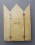 Gabled triptych, 3 registers, arches (colonnettes) (Back)