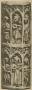 Writing tablet or lid of a weights and scale box, 2 registers, 3 arches across (frise d'arcatures; tablette à écrire) (Front)