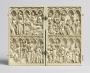 Diptych, 2 registers, 5 arches across (frise d'arcatures; colonnette) (Front, open)