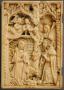 Wing, left (fragment of a diptych), 1 register, 2 ogee arches across (plaquette) (Front)
