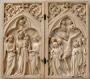 Diptych, 1 register, 1 arch across (plaquettes) (Front)