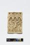 Wing, right (part of a diptych), 1 register, 3 arches across (plaquette, frise d'arcatures); probably reused as the binding of a booklet (Front)