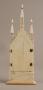 Gabled triptych, 2 registers (colonnettes; frise d'arcatures) (Back, closed)