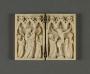Diptych, 1 register, 3 arches across (frise d'arcatures; plaquettes) (Front)