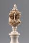 Pommel (for a walking stick?) or rosary bead, 3 faces (chapelet) (Side 1 & Side 3)