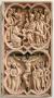 Wing, right (part of a diptych), 2 registers, with quatrefoils (quatre-feuilles) (Front)