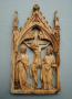 Gabled openwork panel (probably a pax), 1 register, 1 arch across (plaque ajourée; baiser de paix) (Front)