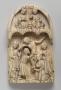 Rounded centre panel (fragment of a triptych), 2 registers, 3 arches across (frise d' arcatures) (Front)