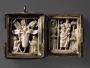 Diptych-shaped openwork pendant (pendentif; ajouré) (Front, open)