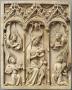 Wing, left (fragment of a diptych), 1 register, 3 arches across (frise d'arcatures; plaquette) (Front)