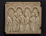 Panel (possibly fragment of a diptych; wing, left), 1 register, 4 arches across (frise d'arcatures) (Front)