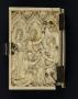 Diptych, 1 register, 3 arches across (plaquettes; frise d'arcature); reused as part of the binding of a book (Wing, left (lower cover))