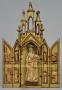 Polyptych with ivory reliefs, 1 and 2 registers (tabernacle; appliqués); also known as Madonna di Monteguaitano and Madonna delle Grazie (Front)