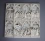 Triptych, 2 registers, with arches (frise d'arcatures; colonnettes) (Front)
