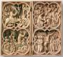 Wing, left (part of a diptych), 2 registers, with quatrefoils (quatre-feuilles) (Front)