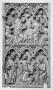 Wing, right (part of a diptych), 2 registers, 3 arches across, bands of rosettes (frise d'arcatures; décor de roses) (Front)