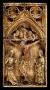 Wing, right (fragment of a diptych), 1 register, 1 arch across, band of rosettes (plaquette; décor de roses); reused as a pax (baiser de paix) (Front)