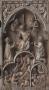 Diptych, 2 registers, 1 arch across, bands of rosettes (plaquettes; décor de roses) (Wing, right)