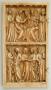 Wing, left (part of a diptych), 2 registers, bands of rosettes (décor de roses) (Front)