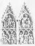 Gabled panels (fragment of a polyptych), 2 registers, 1 arch across (Front)