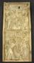 Wing, left (part of a diptych), 2 registers, bands of rosettes (décor de roses) (Front)