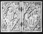 Diptych, 1 register, with quatrefoil enclosed in a diamond (plaquettes; quatre-feuilles) (Front)