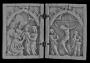 Diptych, 1 register, 1 arch across (plaquettes) (Front)