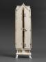 Gabled polyptych, 2 registers, with arches (tabernacle; colonnettes; frise d'arcatures) (Front, closed)