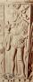 Chalice-shaped reliquary or pyxis (?) (Detail, possibly Hector)