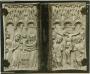 Writing tablets, 1 register, 3 arches across (plaquette; tablette à écrire); later reused to form the binding of a booklet (Front)