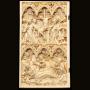 Wing, left (fragment of a diptych), 2 registers, 3 arches across, bands of rosettes (frise d'arcatures; décor de roses) (Front)