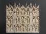 Triptych with gables, 3 registers, with arches across (frise d'arcatures; colonnettes) (Front, open)