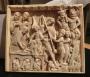 Panel (probably fragment of a diptych), 1 register, bands of rosettes (décor de roses) (Front)