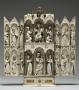 Gabled polyptych, 2 registers (tabernacle; frise d'arcatures; colonnettes) (Front, open)